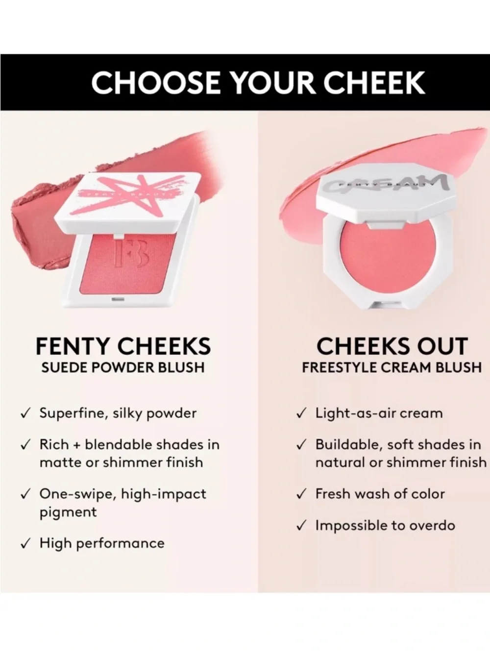 FENTY BEAUTY BY RIHANNA CHEEKS OUT FREESTYLE CREAM BLUSH;—11 PEACH FACE